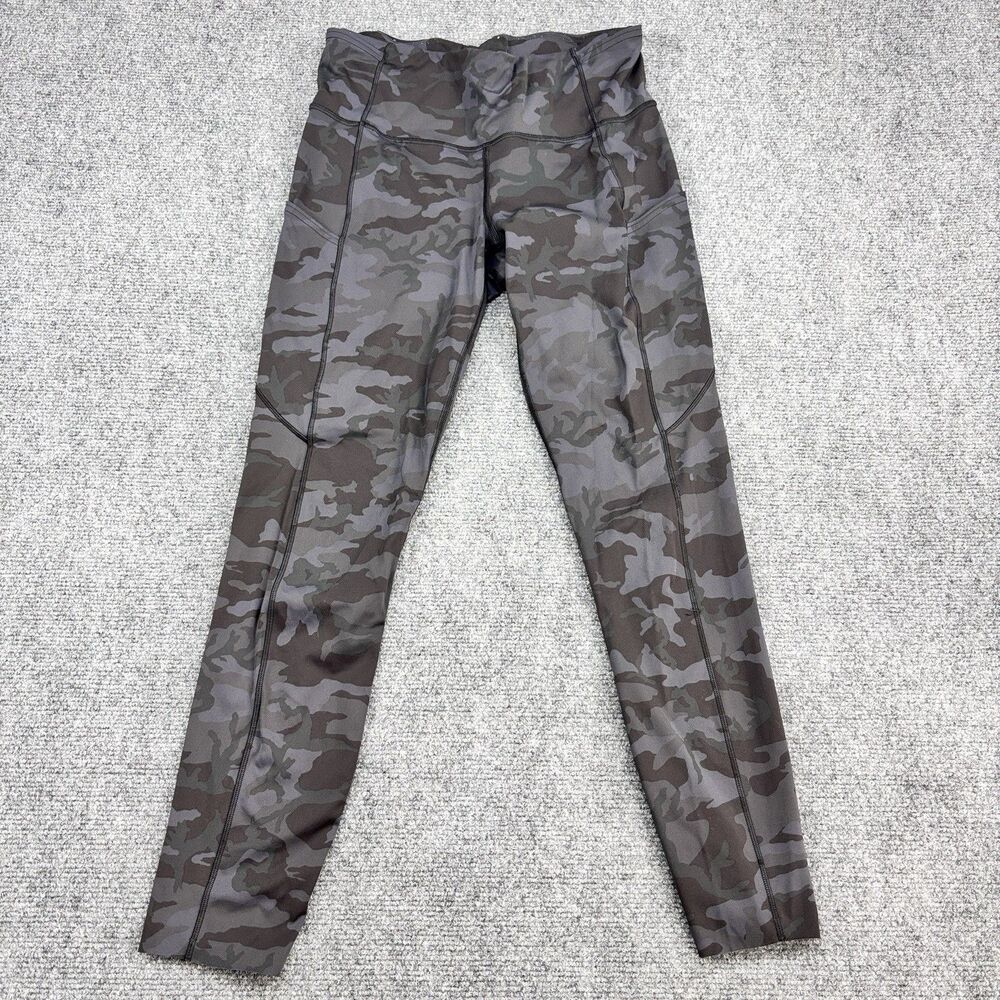 lululemon Women's Camo Leggings Gray Brown Black Yoga Athletic Pants